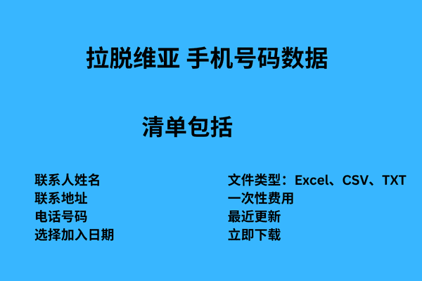 拉脱维亚 手机号码数据